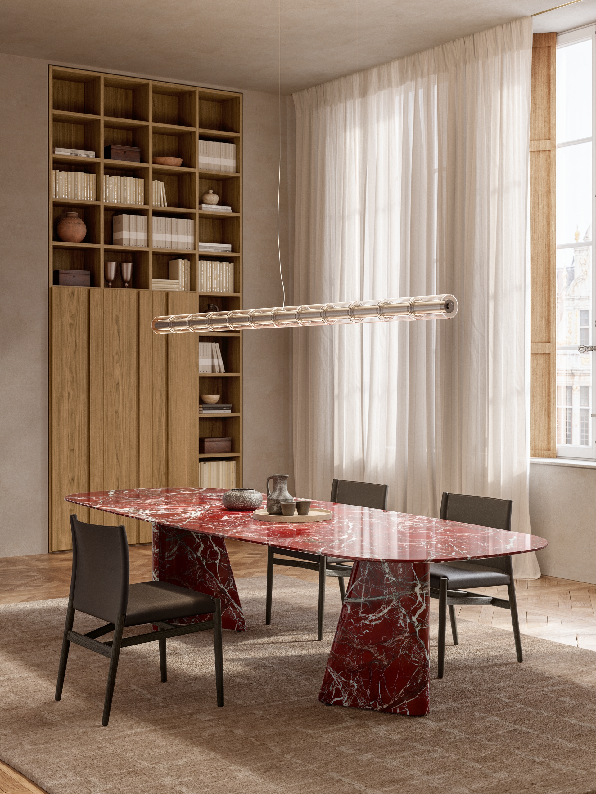 Milan Design Week 2026, MDW 2026 tables, Longchamp Patrick Jouin table, Tod’s Memphis Kristall, Hermès Stadium d’Hermès, 米蘭設計週2026, 設計餐桌, 奢華家居設計, Longchamp 聯名家具, Hermès 大理石餐桌